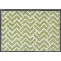Turtle Mat Turtle Wasbare Deurmat - Herringbone Green - 60 x 85cm
