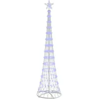 vidaXL LED kerstboom Blauw 250 cm Metaal