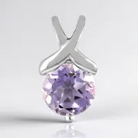 Cavill - Zilveren hanger met lavendel amethist 0,95 ct - 925 Sterling zilver - Braziliaanse rond geslepen edelsteen - Elegant dames sieraad