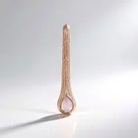 Cavill - Zilveren Hanger Rosé Verguld - 925 Sterling Zilver met 1,099 ct Druppelvormige Rozenkwarts Braziliaanse Edelsteen
