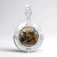 Cavill - 925 Sterling Zilver Hanger - Dinosaurus Kwarts 6,29 ct en Witte Topaas 0,15 ct - Ronde Cabochon 12 mm - Elegant Vintage