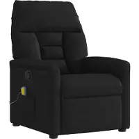 vidaXL Massagestoel microvezelstof zwart