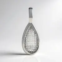 Cavill - Zilveren Hanger - 925 Sterling Zilver - Witte Kwarts Fancy Peervorm 3,513 ct - Luxe Elegante Drappelvorm Hanger Dames