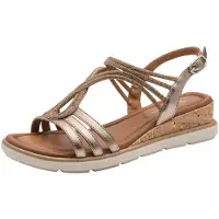 Tamaris Sandalen met riem brons