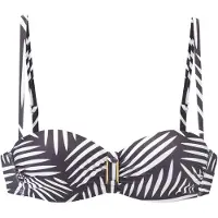 LASCANA Bikinitop antraciet / wit