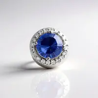 Cavill - Elegante 925 Sterling Zilver Hanger - Geplateerd - 7mm Rond Kleurwissel Fluoriet 1,35ct - Tanzania Zirkonia 0,22ct