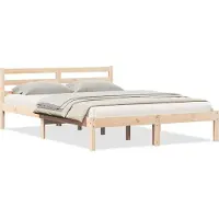 vidaXL Bedframe Bruin 225,5 x 145,5 x 69,5 cm Massief vurenhout