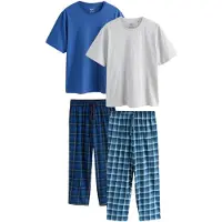 Next Pyjama lang navy / lichtblauw / donkerblauw / lichtgrijs