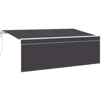 vidaXL Uitschuifbare luifel Antraciet 400 x 200 cm