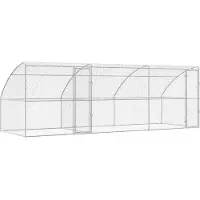 vidaXL Hondenhok 3 pcs Zilver 6 x 2 x 2 m Gegalvaniseerd staal