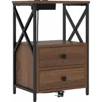 vidaXL Nachtkastje Bruin Eiken 40 x 31 x 60 cm Bewerkt hout