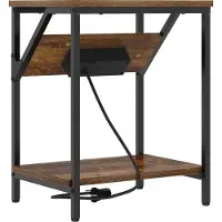 vidaXL Nachtkastje 2 st Rook Eiken 38 x 30 x 48 cm Bewerkt hout