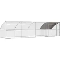vidaXL Kippenhok 4 st Zilver 800 x 200 x 200 cm Staal en PE
