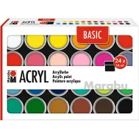 Marabu acrylverf basisset, 24 x 18 ml