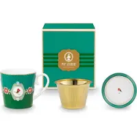 Pip studio Theeset Home Tea For One Love Birds Medallion Emerald-Green