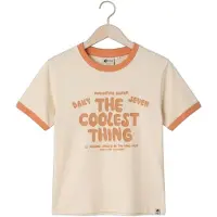 Daily7 T-shirt beige Jongens Stretchkatoen Ronde hals Meerkleurig - maat 92