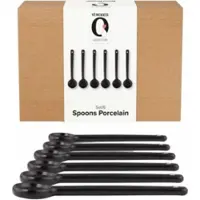 Vt wonen Bestek vtwonen Spoons Porcelain Matt Black Small (Set van 6)