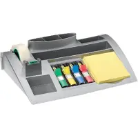 Post-It Bureau Organizer, Zilverkleurig + Notes, Index & Scotch Magic Tape, 26 x 16,5 x 5,5 cm