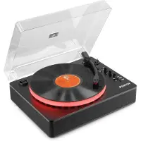 Fenton RP162LED retro platenspeler met Bluetooth in/out - LED-ring -