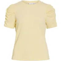 Vila Blouse 'VIAnine' pasteelgeel