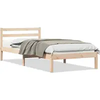 vidaXL Bedframe Bruin 225,5 x 95,5 x 69,5 cm Massief vurenhout