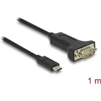 DeLOCK Adapter USB Type-C to 1 x Serial RS-232 D-Sub 9 pin male with nuts 1 m