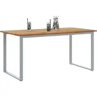 vidaXL Tuin Tafel Grijs 160 x 80 x 75 cm Massief Acacia Hout