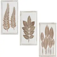vidaXL Kunst Decoratie 3 st 40 x 40 x 1,5 cm Geconstrueerd hout