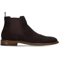 Manfield Bruine suède chelsea boots | Maat 42