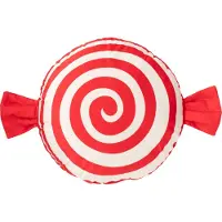 Jline kussen Snoep - polyresin - rood/wit