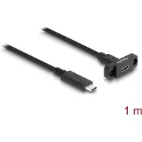 DeLOCK 87824 USB-C-kabel USB 3.2 Gen2 USB-C bus, USB-C stekker 1.00 m Zwart