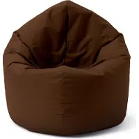 DS Produkte Zitzak voor binnen en buiten, ronde 2-in-1 zitzak voor binnen en buiten, 300 l vulling, 120 x 80 x 75 cm, waterafstotend en robuust, bruin