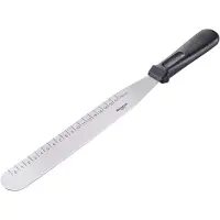 Westmark Glaceermes, paletmes met maataanduiding in cm, lengte: 38,7 cm, roestvrij staal/kunststof, zilver/zwart, 30062270