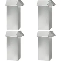 vidaXL Slakkenhekje 4 st 13,5 x 13,5 x 25 cm Gegalvaniseerd staal