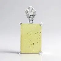 Cavill - Zilveren hanger - 925 Sterling zilver met 13,54 ct glitter agaat - Vintage antieke cabochon - Elegant sieraad 33x15 mm