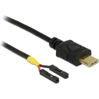 DeLOCK 85473, 0,5 meter, USB-C, zwart