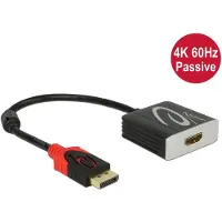 DeLOCK premium DisplayPort naar HDMI adapter - DP 1.2 / HDMI 2.0 (4K 60Hz) / zwart - 0,20 meter