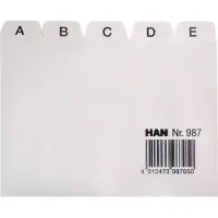 HAN Tabkaart HAN A-Z breed A7 lichtgrijs