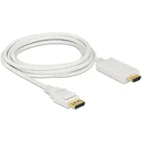 DeLOCK Premium DisplayPort naar HDMI kabel - DP 1.2 / HDMI 1.4 (4K 30Hz) / wit - 3 meter