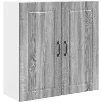 vidaXL Wandkast PORTO Grijs Sonoma 80 x 31 x 80 cm Bewerkt hout