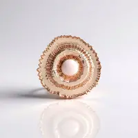 Cavill - Zilveren Hanger met 2,81 ct Ronde Braziliaanse Rozenkwarts - 925 Sterling Zilver Rosé Verguld - Elegant Tijdloos Sieraad 36x36 mm