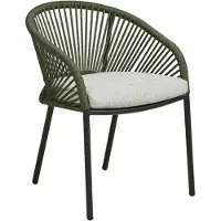 House Nordic Tuinstoel Novella - Groen/Grijs - Set van 2