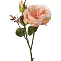 Top Art Kunstbloem roos Little Joy - roze - 38 cm - kunststof steel - decoratie bloemen