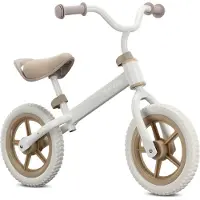 INNE Loopfiets voor Kinderen 2 Jaar Molto Strada, max. 30 kg, Loopfietsen met schuimrubberen banden, verstelbaar zadel en stuur, stalen frame - Beige