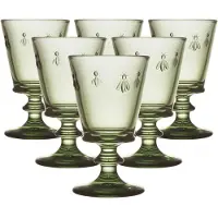 La Rochère Abeille wijnglas 24 cl 6 pack Olijfgroen