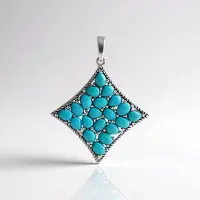 Cavill - Zilveren Hanger 925 Sterling Zilver - Geplatineerd - Sleeping Beauty Turkoois 3,36 ct - Ovaal & Druppelvorm - Modern Blauw
