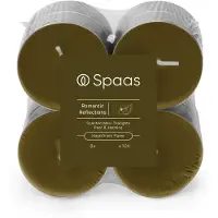 Spaas Geurkaars Essential Collection Romantic Reflections Groen 10 Uur D 6 H 2,1 Cm 8 Stuks