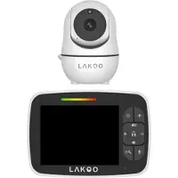 LAKOO HD Babyfoon - met Camera en monitor – Video Audio- uitbreidbaar - 3.5 Inch
