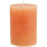 Viana Effen gekleurde kaarsen Oranje Peach stompkaarsen 85×120mm 2st, 2 Stüc