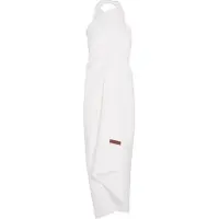 Knit Factory Liv Pareo - XL Sjaal - Sarong - Stranddoek - Strandlaken - Strandjurk voor Dames - Woolwhite - Wit - Duurzaam & Milieuvriendelijk - 100% Biologisch katoen